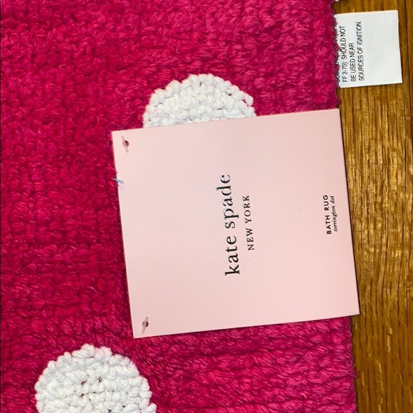kate spade | Bath | Kate Spade Bath Mat Pink And White | Poshmark